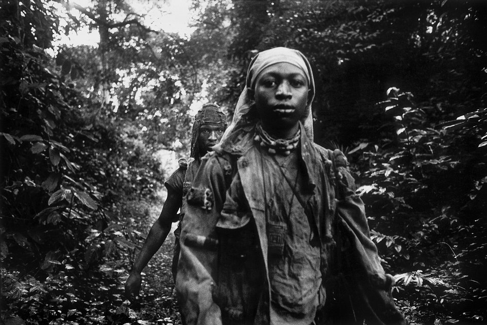 Civil Defence Force militia (Kamajoors) near Koidu, Sierra Leone, 2001