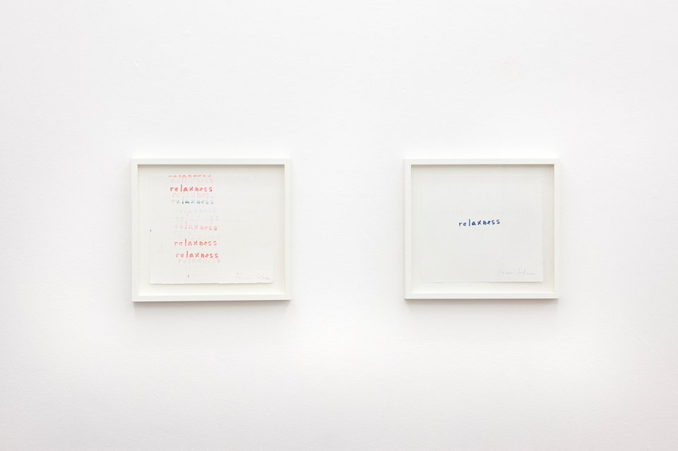<p><em>Text</em>, installation view, Kuckei + Kuckei, 2011</p>